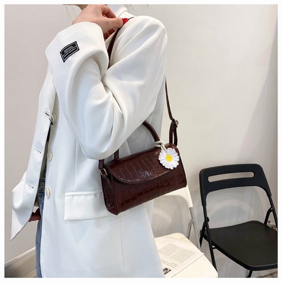 Crocodile pattern small bag new simple single shoulder bag - Picture 6 of 10